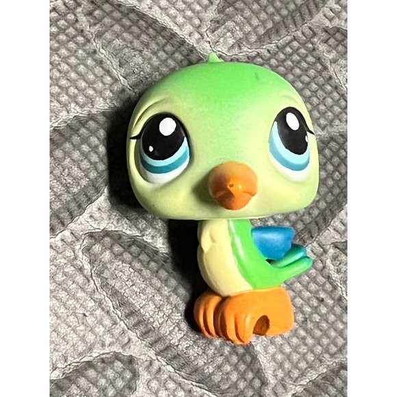 Littlest Pet Shop Green Bird Hummingbird 208 #208 Figure LPS Cake Topper Perch - Picture 1 of 6